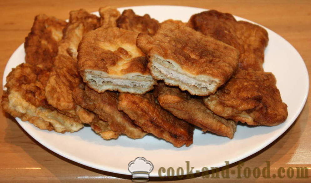 Pasties Lazy de prăjituri din napolitane intr-o tigaie - pas cu pas cum să gătească o rețetă leneș pateuri cu o fotografie