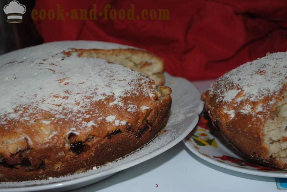 Turtă dulce tort pe chefir cu mere si nuci - cum să gătească un tort cu chefir, un pas cu pas reteta fotografii
