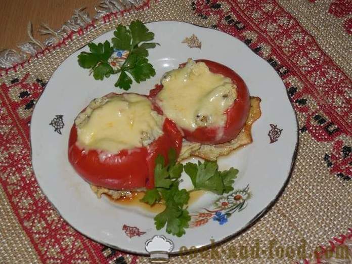 Ouă originale omletă sau roșii într-o roșii delicios cu ou și brânză - cum să gătească omletă, pas cu pas reteta fotografii