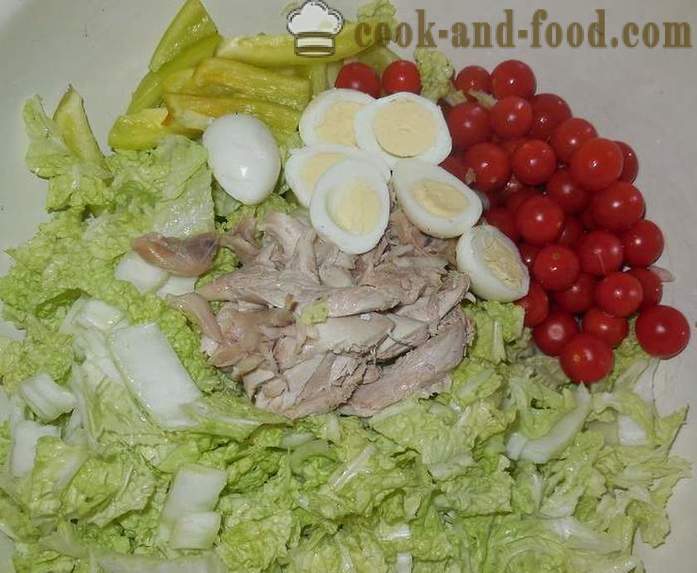 Salata cu oua de prepelita - pas cu pas, cum să pregătească o salată de ouă de prepeliță, reteta cu o fotografie