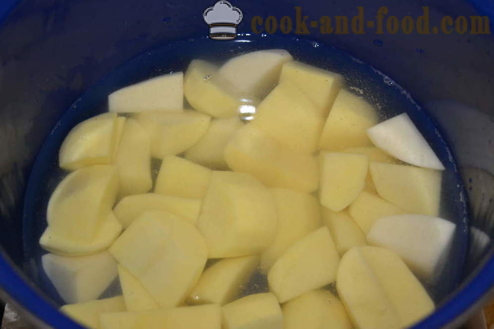 Piure de cartofi cu lapte și unt fără bulgări - cum să gătească un delicios piure de cartofi, un pas cu pas reteta fotografii