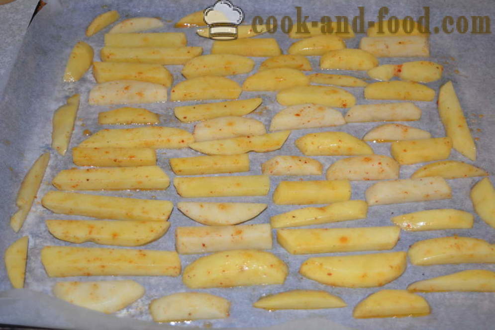 Cartofi crocanti în cuptor - modul de a găti cartofi prajiti la domiciliu, pas cu pas reteta fotografii