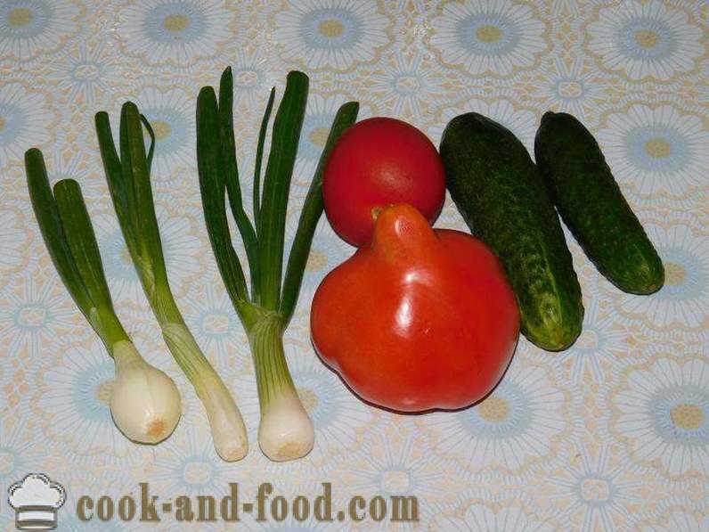 Salata țărănesc cu branza, castraveti si rosii pentru masa de prânz sau cină - cum să se pregătească salata de legume cu branza, reteta cu fotografie