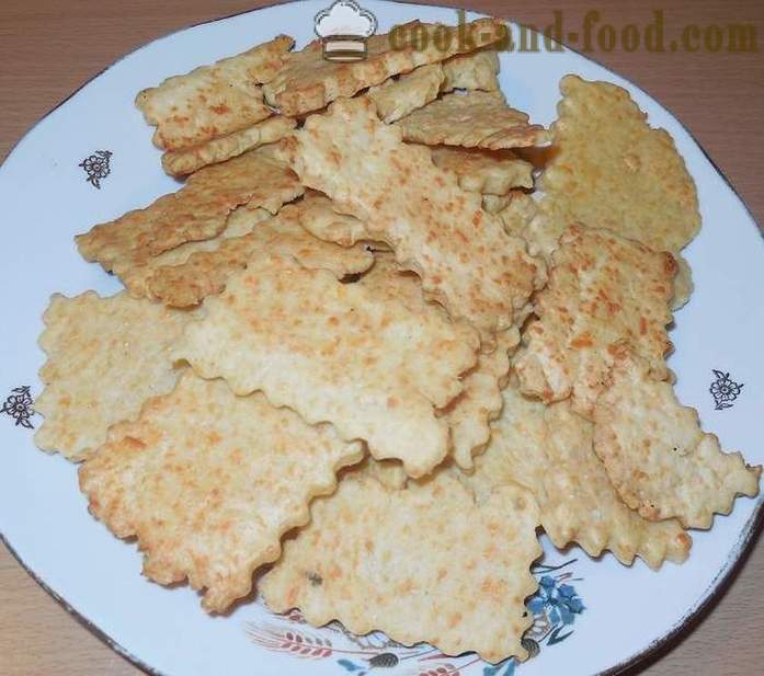 Biscuiti sarati cu brânză în cuptor - cum să facă biscuiți brânză, reteta cu fotografie