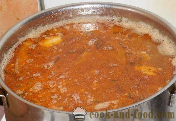 Supă de casă delicioase cu fasole în limba ucraineană - cum să gătească supa cu fasole în limba ucraineană - un pas cu pas reteta fotografii