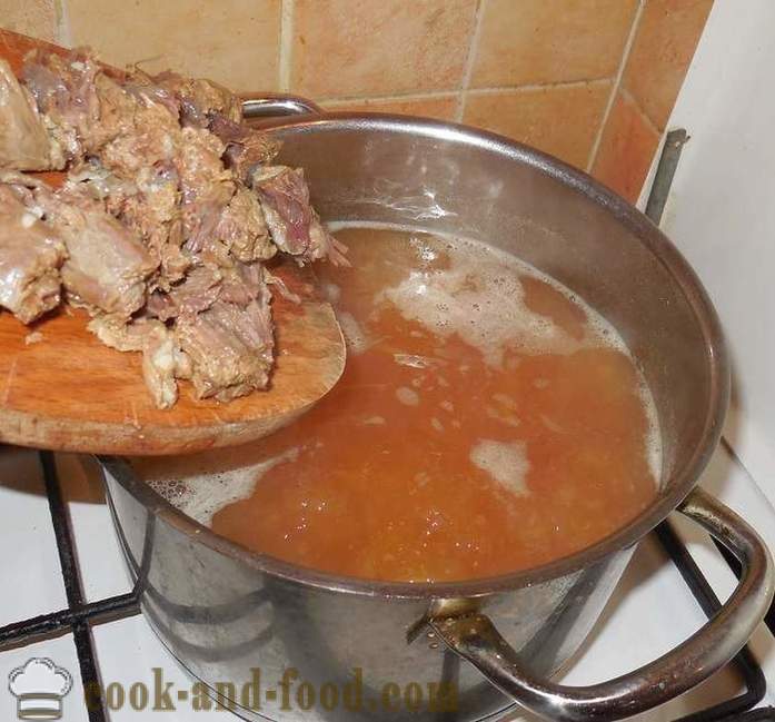 Supă de casă delicioase cu fasole în limba ucraineană - cum să gătească supa cu fasole în limba ucraineană - un pas cu pas reteta fotografii