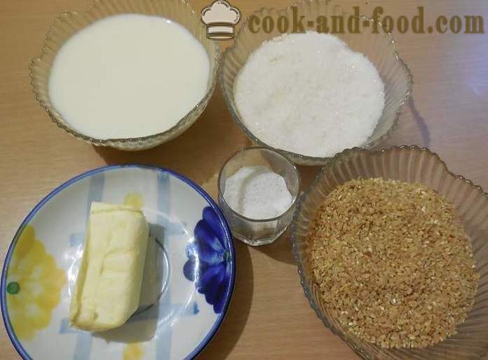 Cum de a găti grâu cereale cu lapte - pas cu pas reteta fotografii