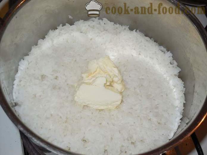 Cum de a găti garnitura de orez crocant într-o tigaie în mod corespunzător - cum să fiarbă orezul pe apă - un pas cu pas reteta fotografii