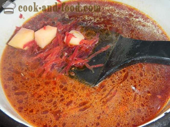 Borș roșu clasic cu sfeclă și de carne - cum să gătească supa - un pas cu pas reteta cu fotografie din Ucraina borș