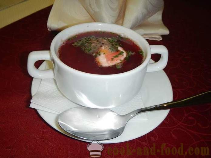 Borș roșu clasic cu sfeclă și de carne - cum să gătească supa - un pas cu pas reteta cu fotografie din Ucraina borș