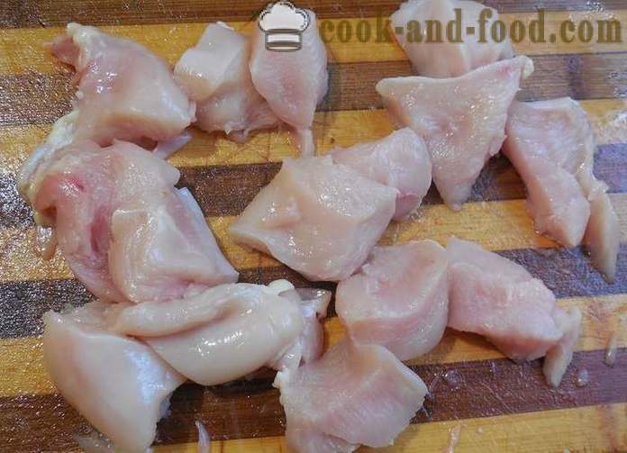 Cum de a găti carnea de pui într-o tigaie cu amidon - suculent si gustos - reteta cu o fotografie