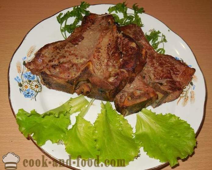 Delicios și suculent friptură de vită sau de porc Ti Bon - gătit plin de carne de prăjire - un pas cu pas reteta fotografii