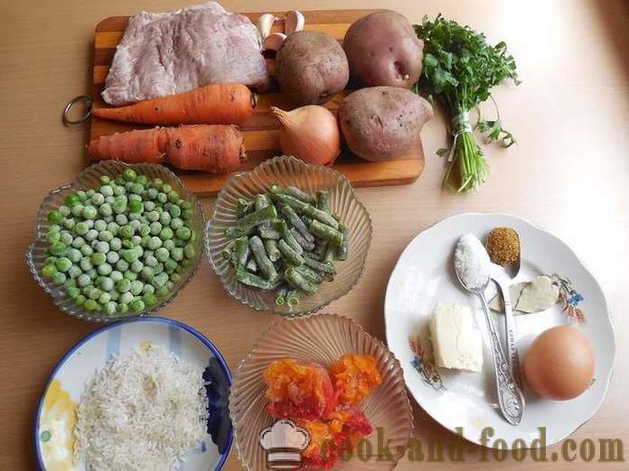 Supa de legume delicioase cu carne în multivarka - un pas cu pas reteta cu fotografii modul de a găti supă de legume cu mazăre congelată și fasole verde