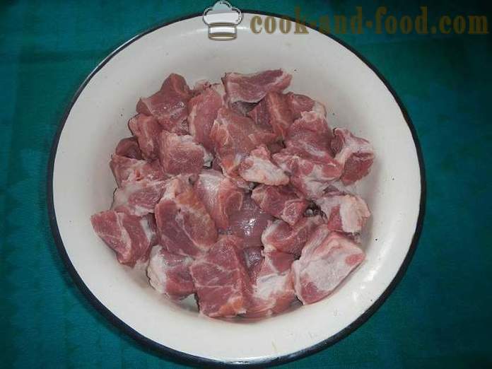 Carne de porc suculent pe gratar - cum sa marinat carnea pentru kebab, gratar, grill-ul sau prăjire pe grătar rețeta cu fotografii.