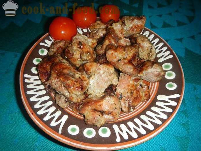 Carne de porc suculent pe gratar - cum sa marinat carnea pentru kebab, gratar, grill-ul sau prăjire pe grătar rețeta cu fotografii.