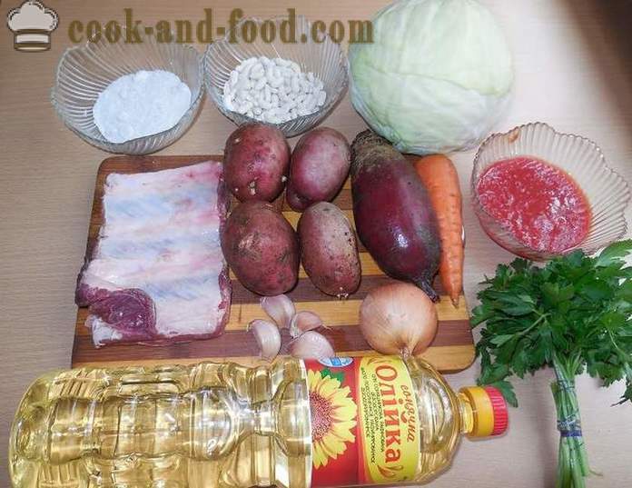 Borș ucrainean clasic cu sfecla, fasole și carne - un pas cu pas reteta cu fotografii modul de a găti supă în multivarka.