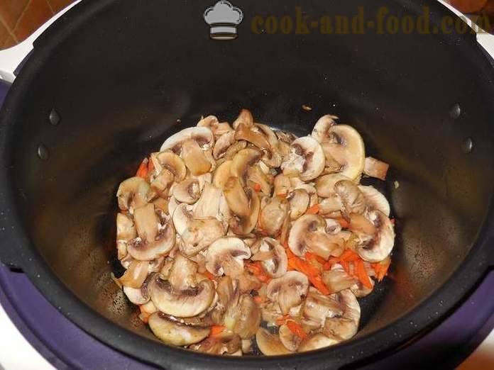 Orez cu pui și ciuperci în multivarka sau cum să gătească risotto în multivarka, pas cu pas reteta cu fotografii.