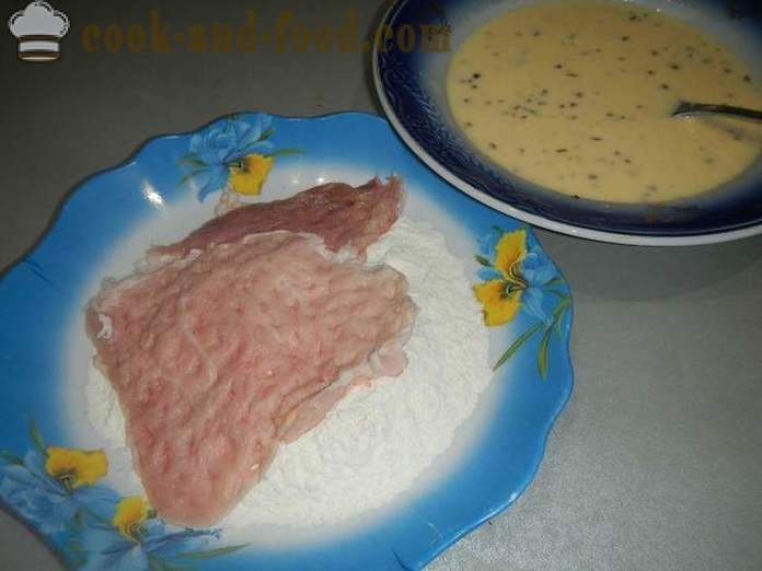 Cotlet de porc suculent cu sos de usturoi - cum să gătească o cotlete de porc suculent, un pas cu pas reteta cu fotografii.