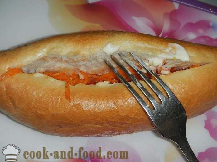 Delicios de casă hot dog - cum să faci un hot dog, un pas cu pas reteta cu fotografii.
