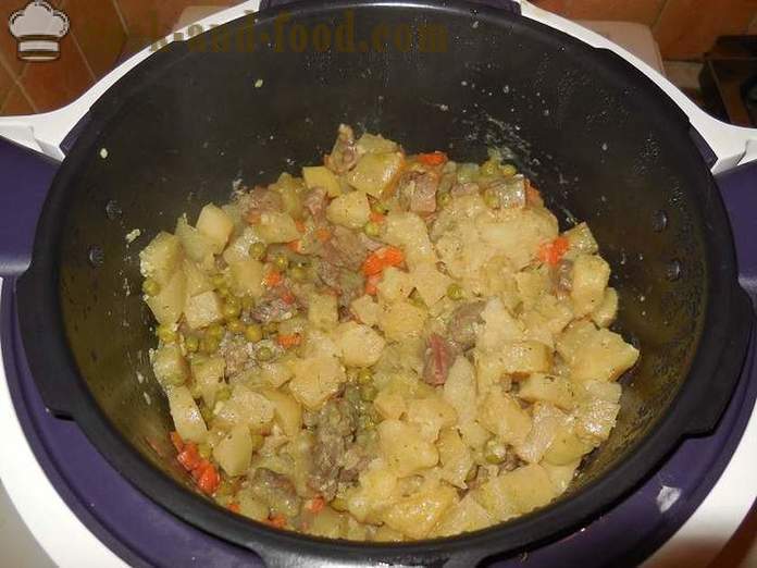 Tocană de legume în multivarka, cu carne și cartofi - cum de a găti tocană de vită în multivarka, pas cu pas reteta cu fotografii.
