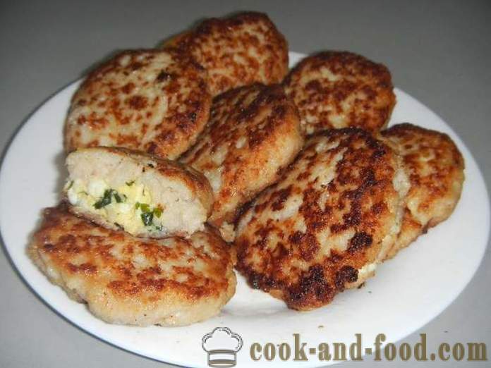 Chiftele delicioase umplute cu ouă și brânză - Cum de a găti chiftele cu umplutura, un pas cu pas reteta cu fotografii.