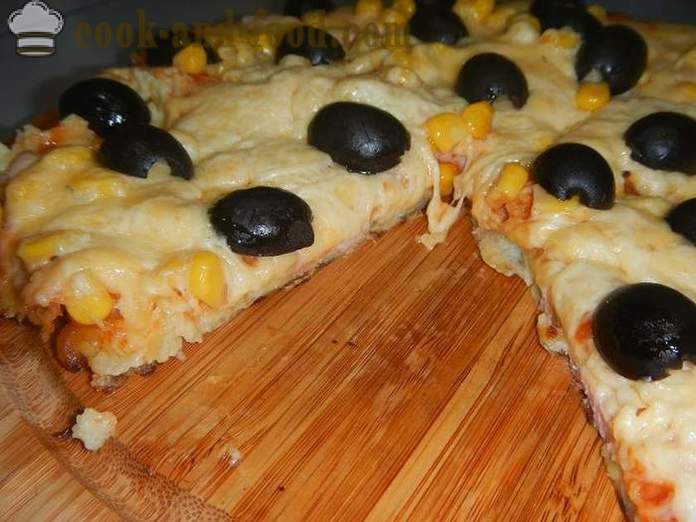 Pizza de cartofi rapidă în tigaie timp de 10 minute sau clatite de cartofi cu umplutură - Cum de a găti o pizza într-o tigaie, un pas cu pas reteta cu fotografii.