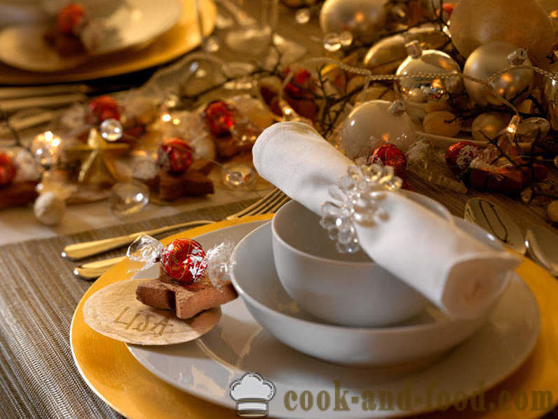 Decorare Anul Nou a mesei, cum de a decora masa de Crăciun pentru 2015 de oaie (cu fotografii).