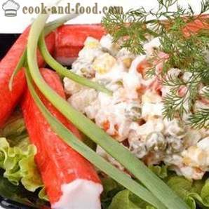 Salata de crab - rețetă pentru un clasic și simplu, cu fotografii. Cum de a găti o salata delicioasa de crab cu porumb, orez și castravete