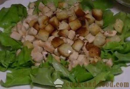Salata Caesar cu crutoane - o reteta clasica, cu fotografii și video. Cum să se pregătească salata Caesar și sos pentru salată
