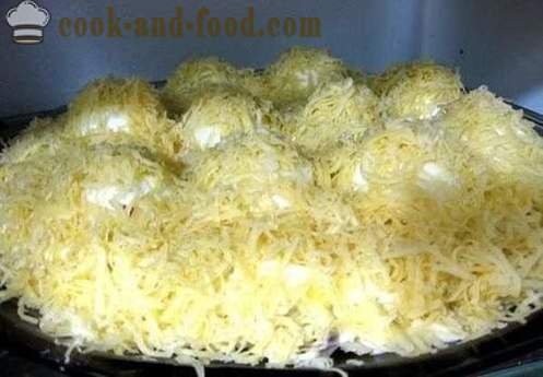 Ouă umplute cu brânză și usturoi - preparate reci, reteta cu o fotografie