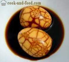 Ouă în chineză sau snacks-uri „infricosator“ pe reteta de Halloween: „Rotten ouă de marmură“