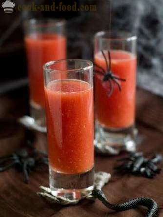 Tomate gazpacho supa sau o rețetă pentru Halloween: o băutură nealcoolică roșii „Blood of Dracula“ (cu fotografii)