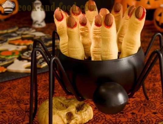 Deserturi și prăjituri pentru Halloween - Vrajitoare Fingers cookie-uri și alte dulciuri cu propriile lor mâini, simple rețete de copt
